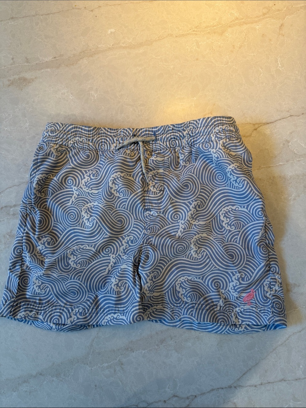 TBBC Boy’s Blue Wave Print Swim Trunks